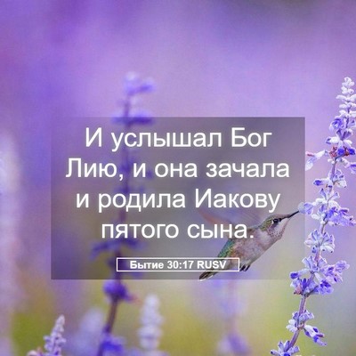 Picture 05 - Бытие 30:17 RUSV - И услышал Бог Лию, и она - Bible Verse Picture
