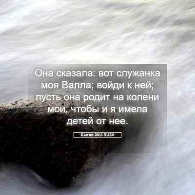 Picture 05 - Бытие 30:3 RUSV - Она сказала: вот служанка - Bible Verse Picture