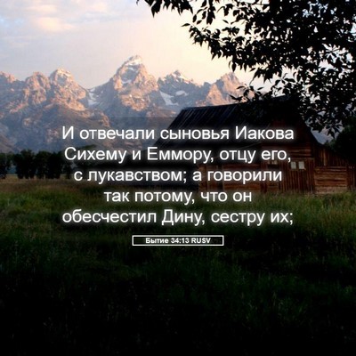 Picture 05 - Бытие 34:13 RUSV - И отвечали сыновья Иакова - Bible Verse Picture