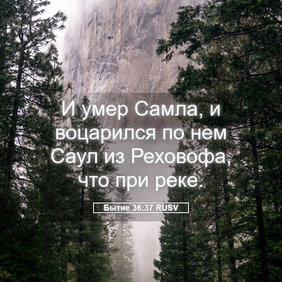 Picture 05 - Бытие 36:37 RUSV - И умер Самла, и воцарился - Bible Verse Picture