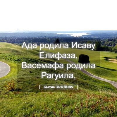 Picture 05 - Бытие 36:4 RUSV - Ада родила Исаву Елифаза, - Bible Verse Picture