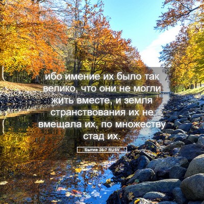 Picture 05 - Бытие 36:7 RUSV - ибо имение их было так - Bible Verse Picture