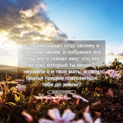 Picture 05 - Бытие 37:10 RUSV - И он рассказал отцу своему - Bible Verse Picture
