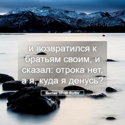 Picture 05 - Бытие 37:30 RUSV - и возвратился к братьям - Bible Verse Picture