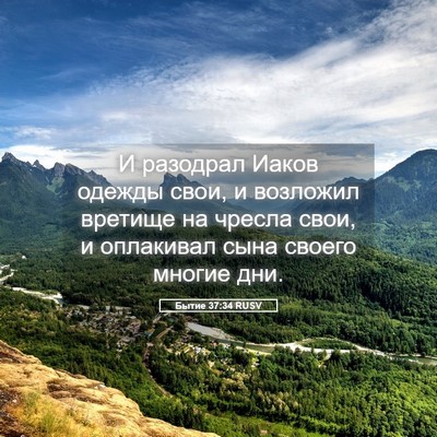 Picture 05 - Бытие 37:34 RUSV - И разодрал Иаков одежды - Bible Verse Picture