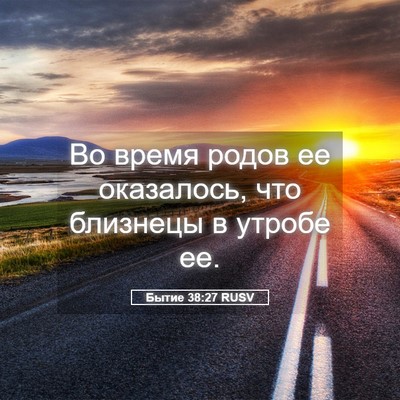 Picture 05 - Бытие 38:27 RUSV - Во время родов ее - Bible Verse Picture