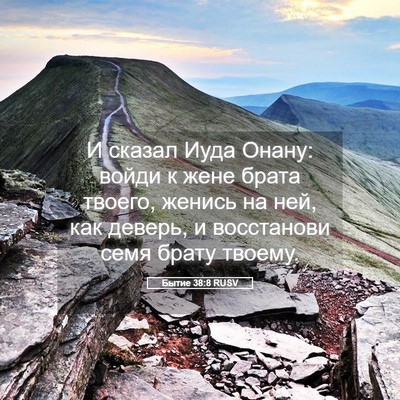 Picture 05 - Бытие 38:8 RUSV - И сказал Иуда Онану: войди - Bible Verse Picture