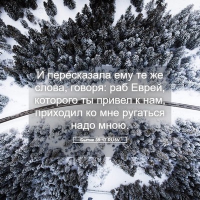 Picture 05 - Бытие 39:17 RUSV - И пересказала ему те же - Bible Verse Picture