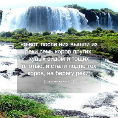 Picture 05 - Бытие 41:3 RUSV - но вот, после них вышли из - Bible Verse Picture