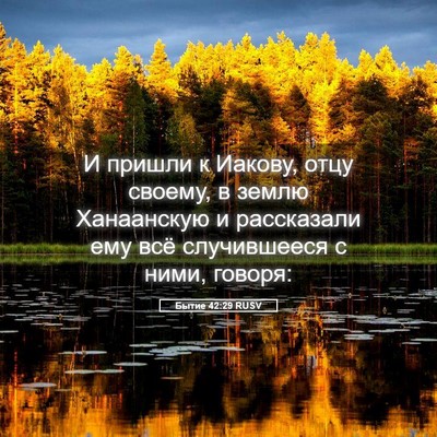 Picture 05 - Бытие 42:29 RUSV - И пришли к Иакову, отцу - Bible Verse Picture