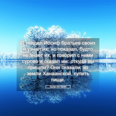 Picture 05 - Бытие 42:7 RUSV - И увидел Иосиф братьев - Bible Verse Picture