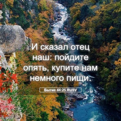 Picture 05 - Бытие 44:25 RUSV - И сказал отец наш: пойдите - Bible Verse Picture