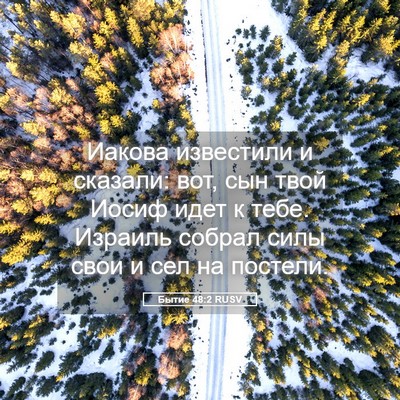 Picture 05 - Бытие 48:2 RUSV - Иакова известили и - Bible Verse Picture