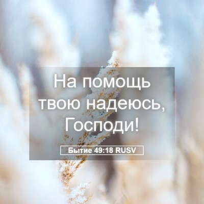 Picture 05 - Бытие 49:18 RUSV - На помощь твою надеюсь, - Bible Verse Picture