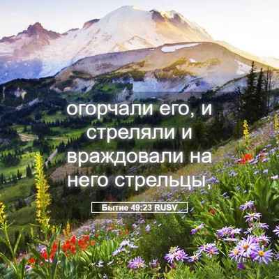 Picture 05 - Бытие 49:23 RUSV - огорчали его, и стреляли и - Bible Verse Picture