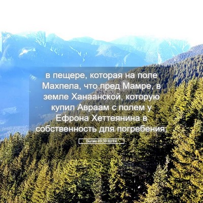 Picture 05 - Бытие 49:30 RUSV - в пещере, которая на поле - Bible Verse Picture