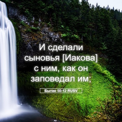 Picture 05 - Бытие 50:12 RUSV - И сделали сыновья [Иакова] - Bible Verse Picture