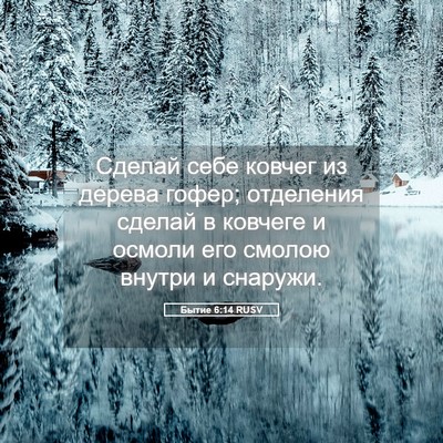 Picture 05 - Бытие 6:14 RUSV - Сделай себе ковчег из - Bible Verse Picture