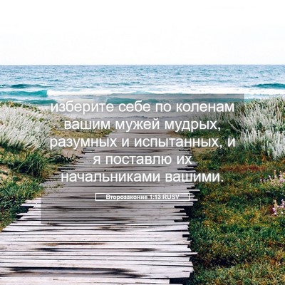 Picture 05 - Второзаконие 1:13 RUSV - изберите себе по коленам - Bible Verse Picture