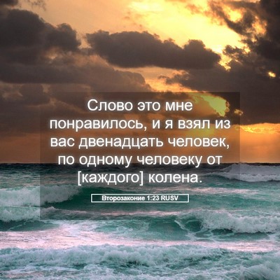 Picture 05 - Второзаконие 1:23 RUSV - Слово это мне понравилось, - Bible Verse Picture