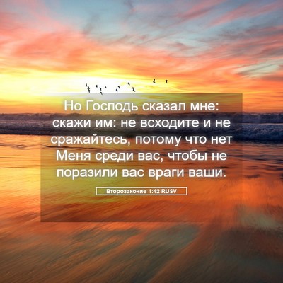 Picture 05 - Второзаконие 1:42 RUSV - Но Господь сказал мне: - Bible Verse Picture