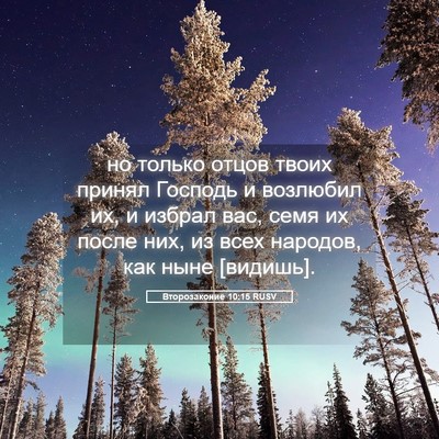 Picture 05 - Второзаконие 10:15 RUSV - но только отцов твоих - Bible Verse Picture