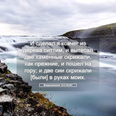 Picture 05 - Второзаконие 10:3 RUSV - И сделал я ковчег из дерева - Bible Verse Picture