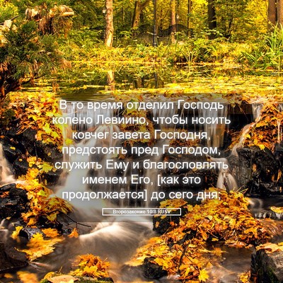 Picture 05 - Второзаконие 10:8 RUSV - В то время отделил Господь - Bible Verse Picture