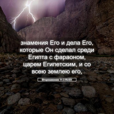 Picture 05 - Второзаконие 11:3 RUSV - знамения Его и дела Его, - Bible Verse Picture