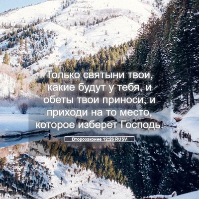 Picture 05 - Второзаконие 12:26 RUSV - Только святыни твои, какие - Bible Verse Picture