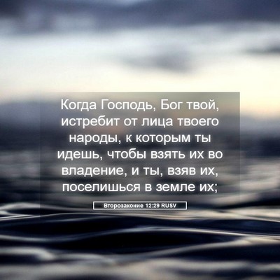 Picture 05 - Второзаконие 12:29 RUSV - Когда Господь, Бог твой, - Bible Verse Picture