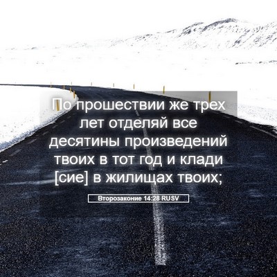 Picture 05 - Второзаконие 14:28 RUSV - По прошествии же трех лет - Bible Verse Picture