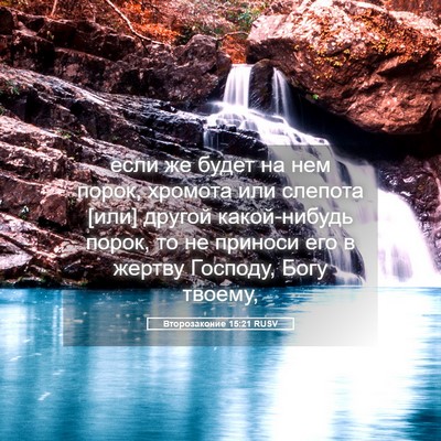 Picture 05 - Второзаконие 15:21 RUSV - если же будет на нем порок, - Bible Verse Picture