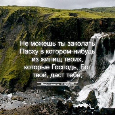 Picture 05 - Второзаконие 16:5 RUSV - Не можешь ты заколать - Bible Verse Picture
