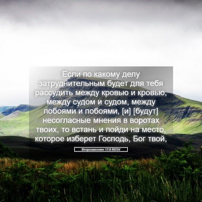 Picture 05 - Второзаконие 17:8 RUSV - Если по какому делу - Bible Verse Picture