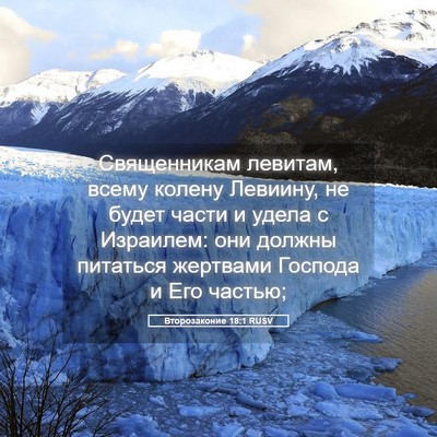 Picture 05 - Второзаконие 18:1 RUSV - Священникам левитам, всему - Bible Verse Picture