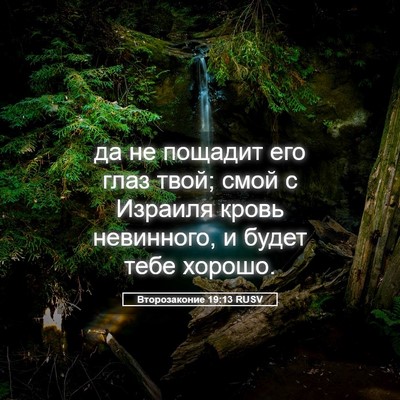 Picture 05 - Второзаконие 19:13 RUSV - да не пощадит его глаз - Bible Verse Picture