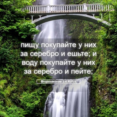 Picture 05 - Второзаконие 2:6 RUSV - пищу покупайте у них за - Bible Verse Picture