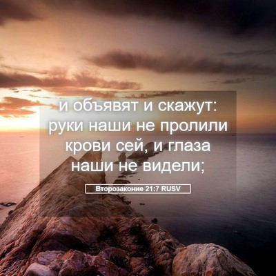 Picture 05 - Второзаконие 21:7 RUSV - и объявят и скажут: руки - Bible Verse Picture