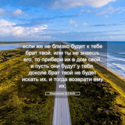 Picture 05 - Второзаконие 22:2 RUSV - если же не близко будет к - Bible Verse Picture