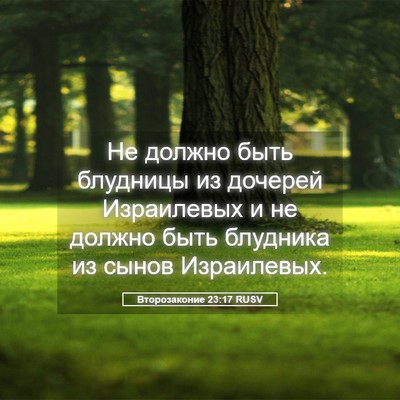 Picture 05 - Второзаконие 23:17 RUSV - Не должно быть блудницы из - Bible Verse Picture
