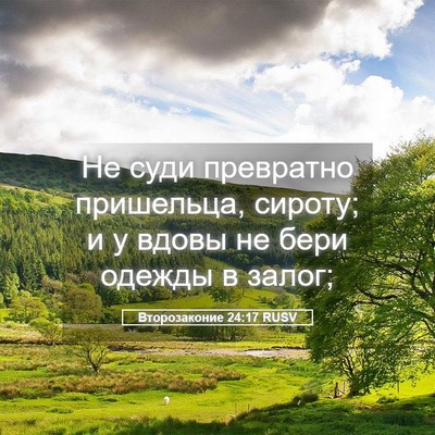 Picture 05 - Второзаконие 24:17 RUSV - Не суди превратно - Bible Verse Picture