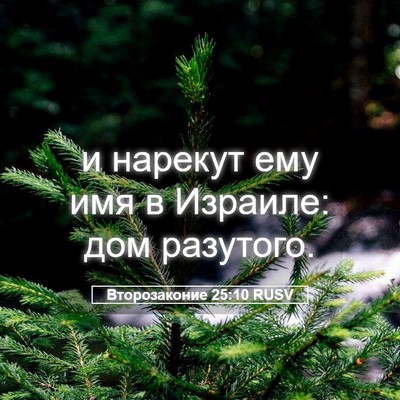 Picture 05 - Второзаконие 25:10 RUSV - и нарекут ему имя в - Bible Verse Picture