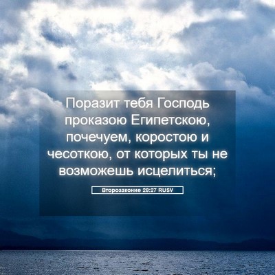 Picture 05 - Второзаконие 28:27 RUSV - Поразит тебя Господь - Bible Verse Picture