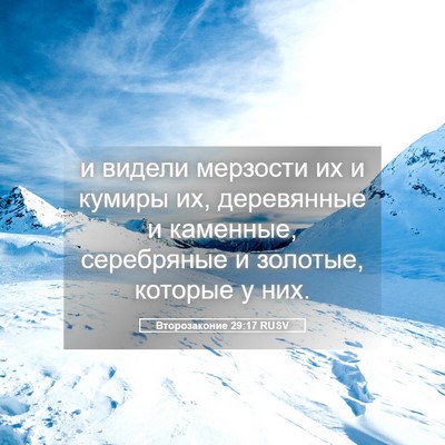 Picture 05 - Второзаконие 29:17 RUSV - и видели мерзости их и - Bible Verse Picture