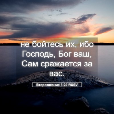 Picture 05 - Второзаконие 3:22 RUSV - не бойтесь их, ибо Господь, - Bible Verse Picture