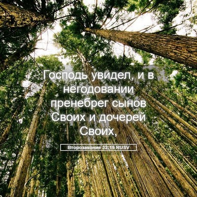 Picture 05 - Второзаконие 32:19 RUSV - Господь увидел, и в - Bible Verse Picture