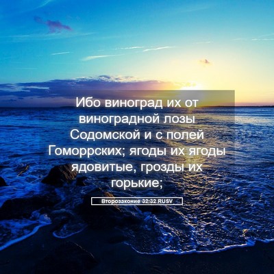 Picture 05 - Второзаконие 32:32 RUSV - Ибо виноград их от - Bible Verse Picture