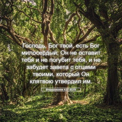 Picture 05 - Второзаконие 4:31 RUSV - Господь, Бог твой, есть Бог - Bible Verse Picture