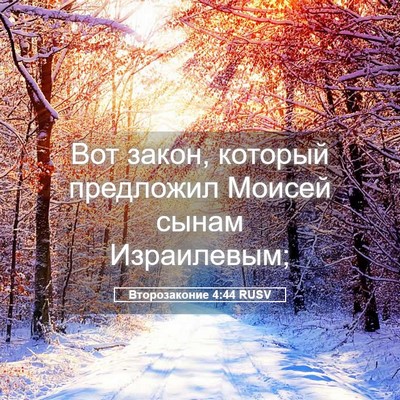 Picture 05 - Второзаконие 4:44 RUSV - Вот закон, который - Bible Verse Picture